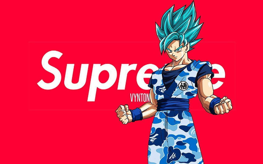 Tetes Goku , Bape, Supreme â¢ Untukmu, Goku Kanji Wallpaper HD